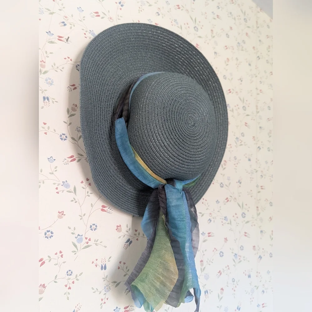 💙 Sun Hat Woven Rattan Summer Spring Resort Beach Break Vacation